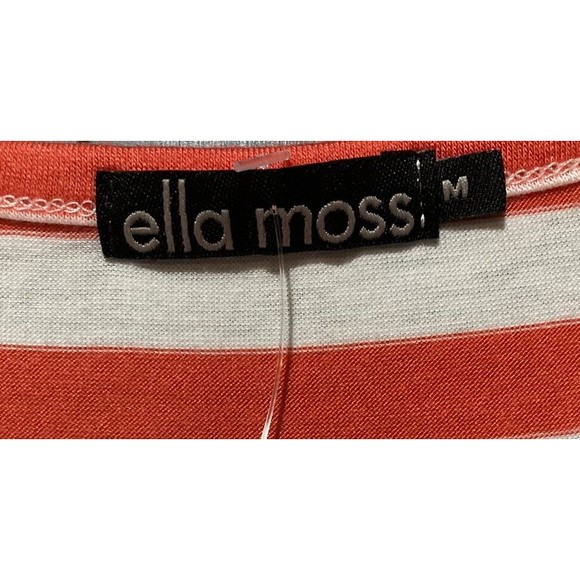 Ella Moss Orange & White Striped Swing Tank Top with Pockets Size Medium - Picture 3 of 10